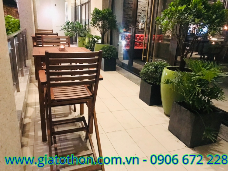 bàn ghế cafe gỗ giá rẻ