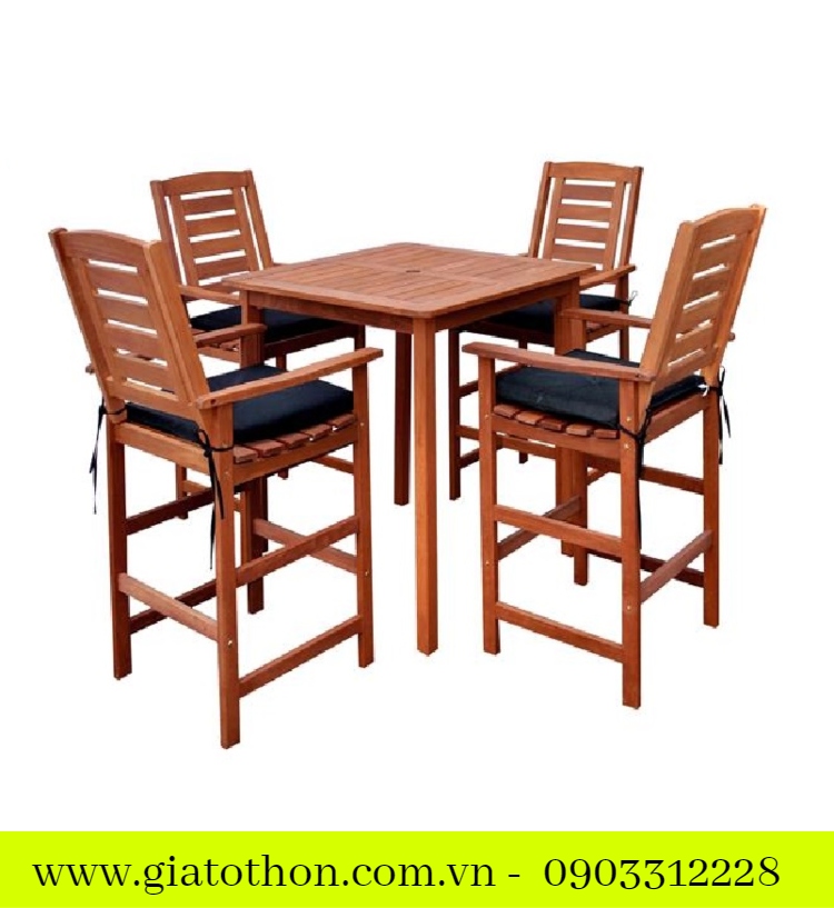 bàn ghế gỗ ngoài trời giá rẻ tphcm