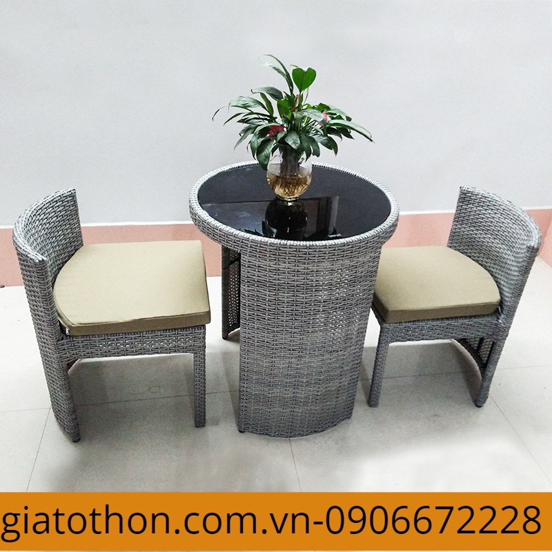 bàn ghế nhựa mây giá rẻ